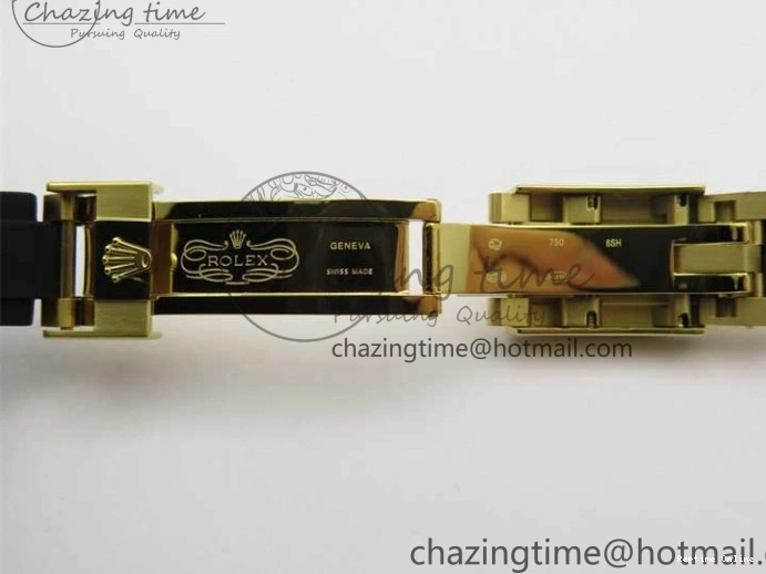 0501 Sporty Daytona 116518 KKF 1:1 Best Edition 904L Steel YG Black Dial on Rubber Strap A 2455